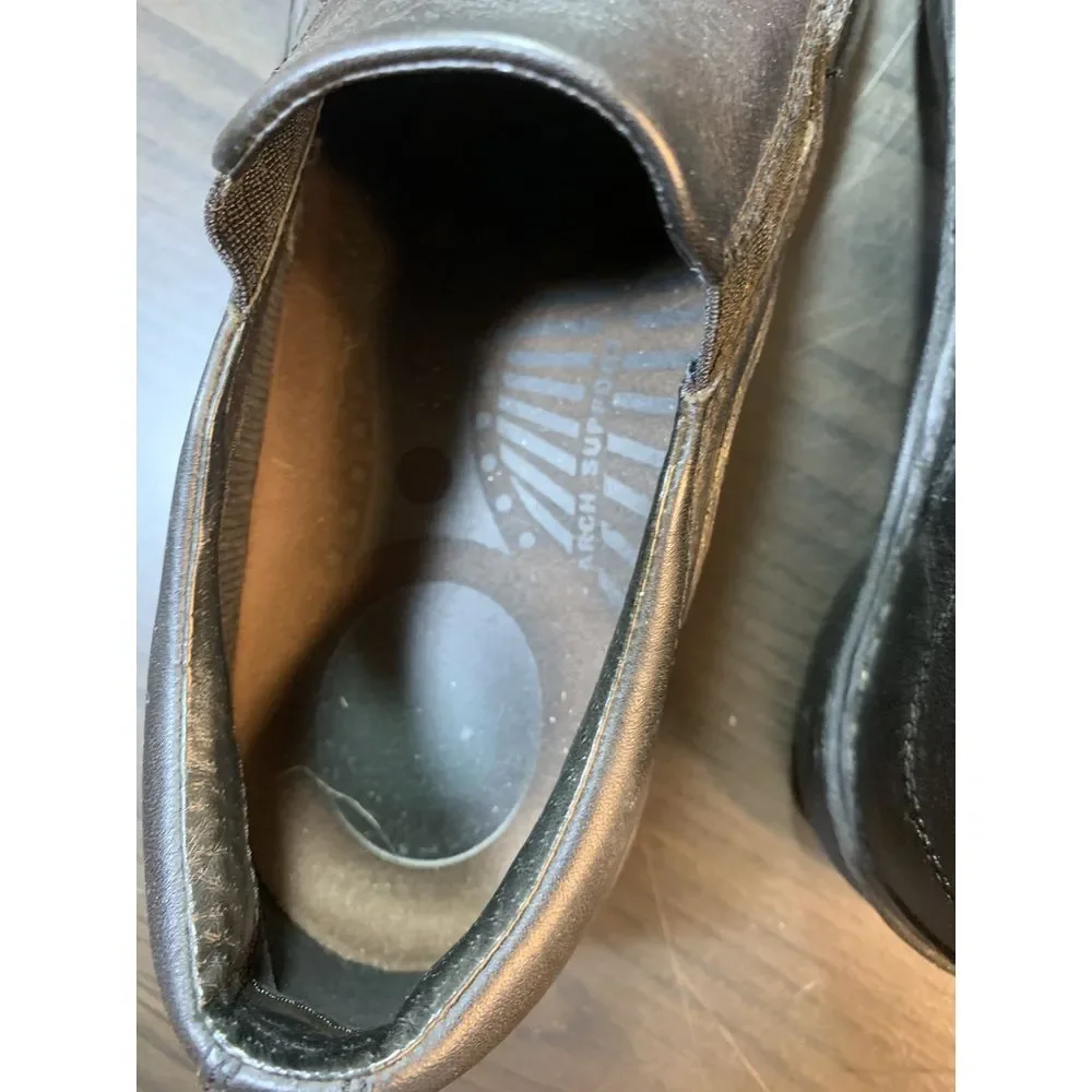 Streetcars‎ Slip On Loafer Black Leather Comfort Shoes Mens Sz 8.5 2W Basic Dad